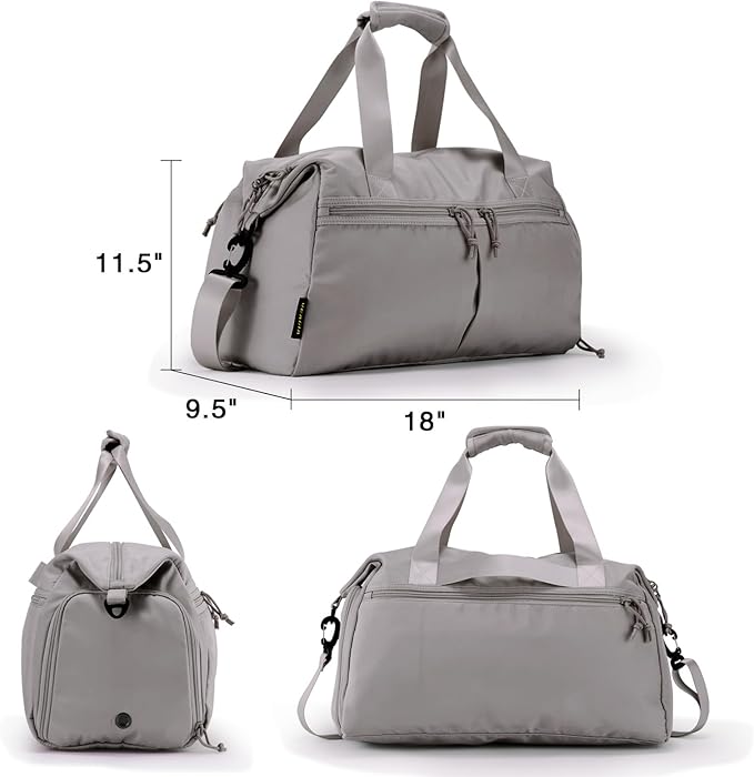 Weekender Duffel Bag with Shoe Compartment And Wet Pocket-Luggage Everyday Overnight Bag for Men