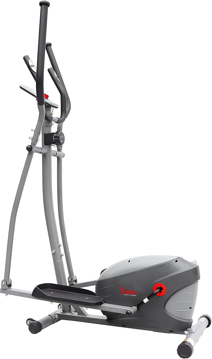 Sunny Health & Fitness Smart 2-in-1 Upright Elliptical Full-Body Exerciser, Home Cross-Training