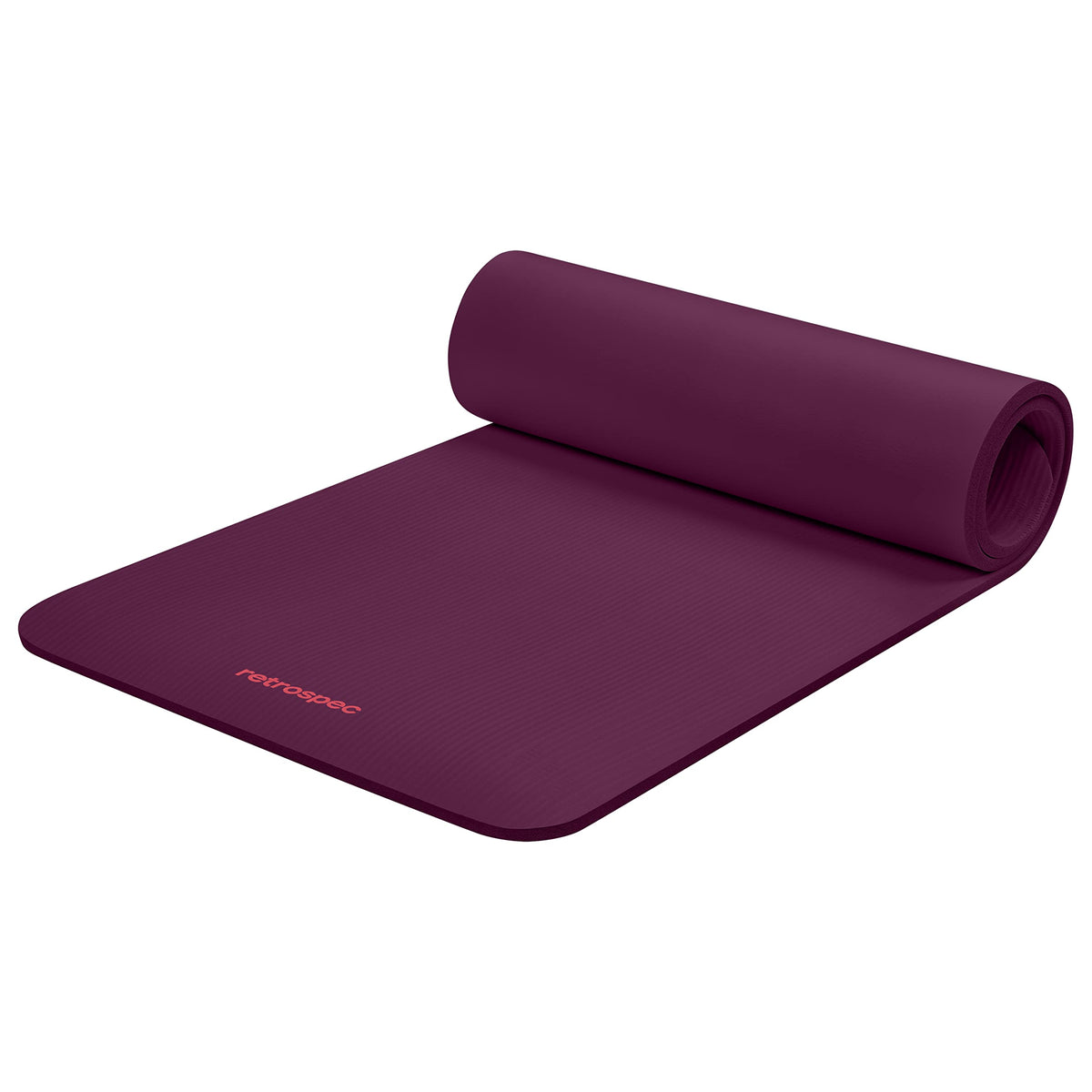 Retrospec Solana Yoga Mat 1/2" Thick w/Nylon Strap for Men & Women - Non Slip Excercise Mat for