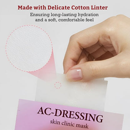LEADERS AC-Dressing Skin Clinic Mask ??Soothing and Calming Sheet Mask for Sensitive, Acne-Prone