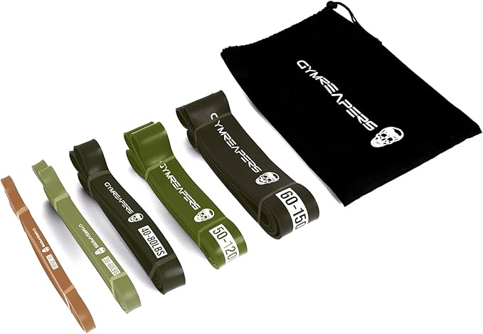 Gymreapers Resistance Bands for Working Out – Elastic Pull Up Exercise Assistance Bands Set for