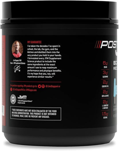 JYM Supplement Science Post JYM Active Matrix Blue Artic Freeze Amino Recovery Powder Pure Creatine
