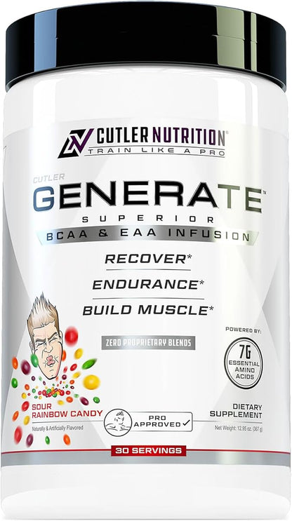 Cutler Nutrition Generate EAA and BCAA Powder: Best Branched Chain Amino Acids Supplement with