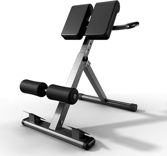Roman Chair Hyperextension Bench – Adjustable Back Extension Machine for Glutes, Hamstrings & Lower