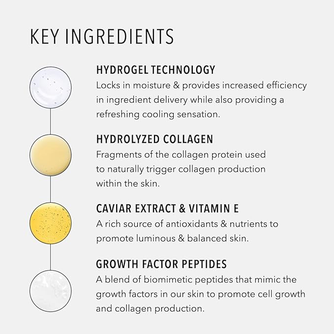 Hydropeptide Polypeptide Collagel+ Plus Face Mask, Line Lifting Hydrogel Peptide Facial Treatments