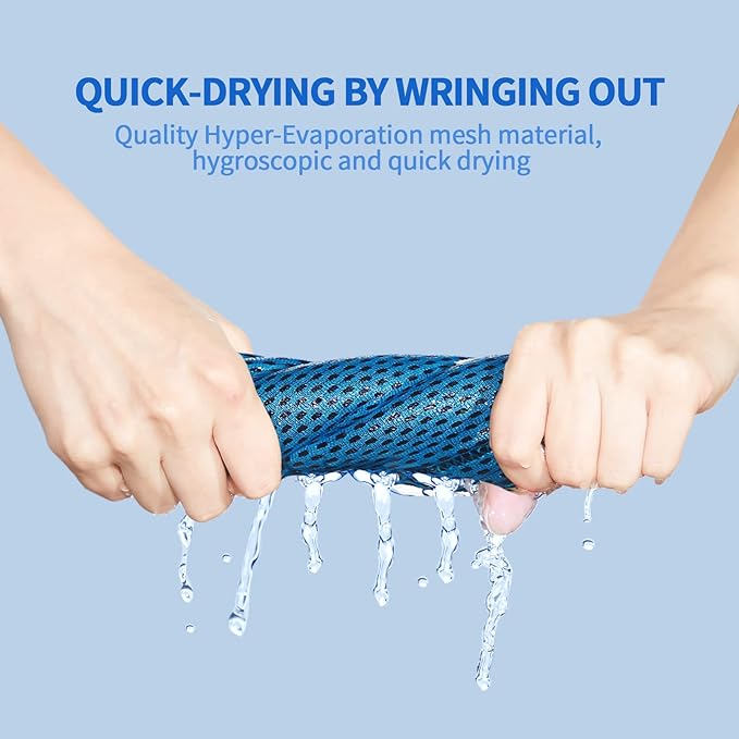 Honoson Cooling Towel Bulk - Neck & Face Cool Chilly Towels Microfiber Breathable Sport Sweat Rag
