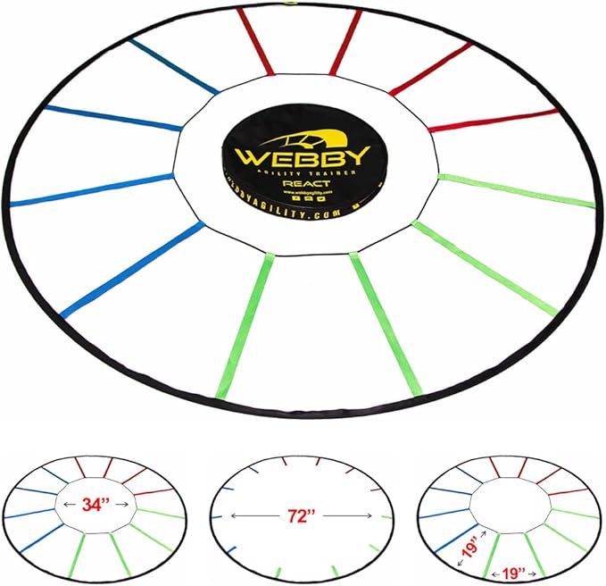 Webby Agility Trainer – Circle Speed and Agility Ladder for High Intensity Reactive Footwork Drills