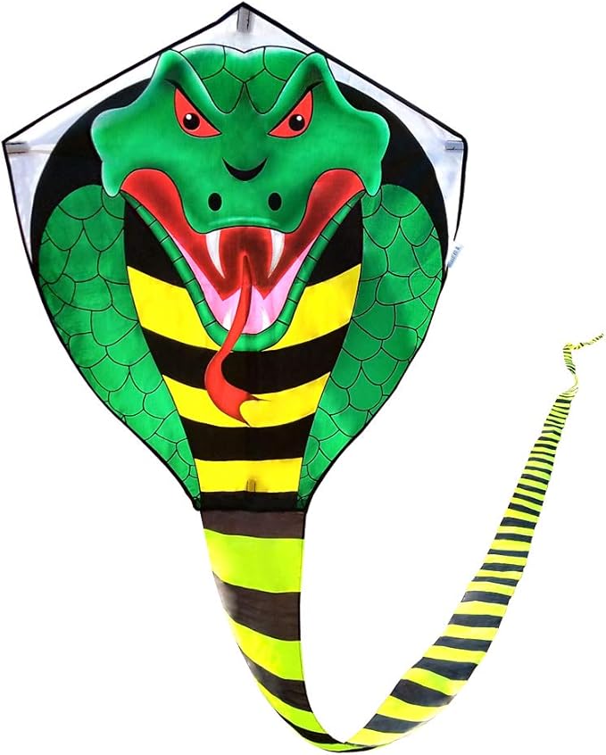 Large Cobra Kite for Adults Kids Boys with Super Long Tail, Extra Easy to Fly, Best Huge Kites for