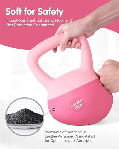 Soft Kettlebell - Cushioned Impact-Resistant Base and Anti-Slip, Kettle bell Anti-Slip Grip Weight