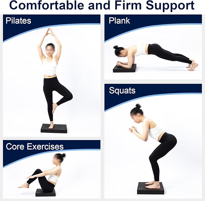 StrongTek Extra Wide Foam Balance Pad for Physical Therapy, 19" X 15.8" X 2.4", High-Density TPE