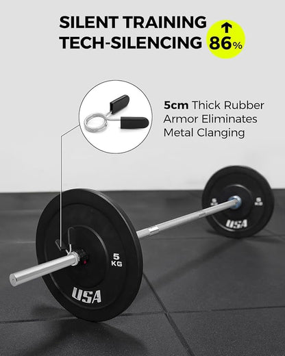 DASKING 4ft/4.9ft Barbell, 1-Inch Standard Detachable Bar, Portable Strength Training Bar for