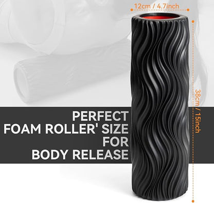 Foam Roller High-Density Exercise Roller, Deep Tissue Muscle Massage, Stretching, Relieves Muscles