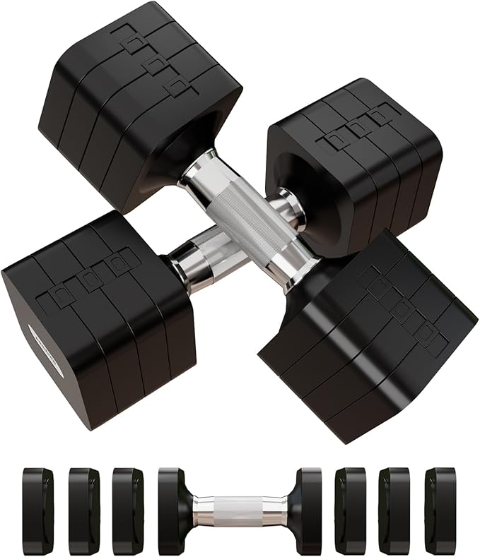 15LB 20LB 40LB 50LB Adjustable Dumbbell Set Free Weights Dumbbells Set for Women Men Hand Weights