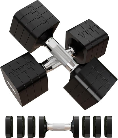 15LB 20LB 40LB 50LB Adjustable Dumbbell Set Free Weights Dumbbells Set for Women Men Hand Weights