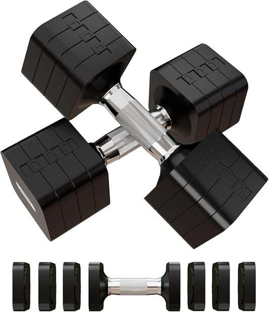15LB 20LB 40LB 50LB Adjustable Dumbbell Set Free Weights Dumbbells Set for Women Men Hand Weights