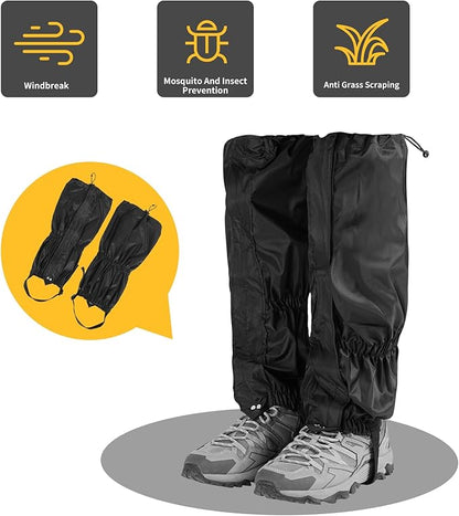 2PCS Gators for Hiking Boots-Gaiters for Hiking, Waterproof, Sandproof and Anti-Mosquito Bites for