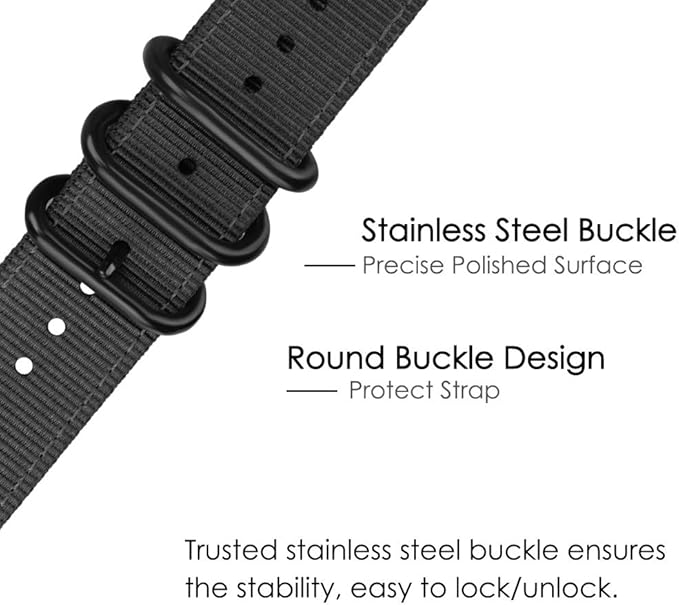FINTIE Bands Compatible with Fitbit Versa 2/1 / Lite Edition, Soft Nylon Replacement Strap