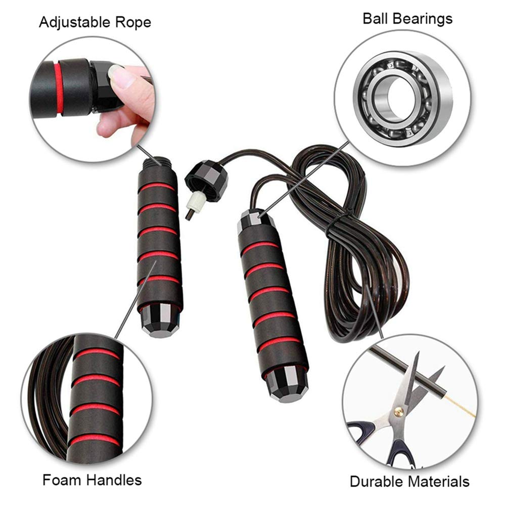 Redify Adjustable Jump Rope,Jump Ropes for Fitness for Men Women