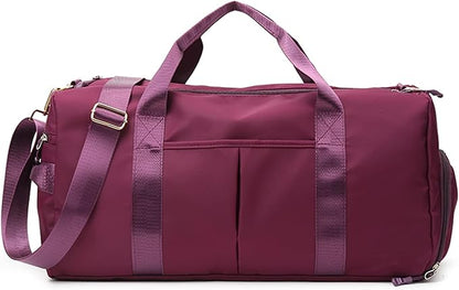 ZUEVI Sports Gym Duffel Bag for Men or Women Waterproof Weekender Travel Bag with Shoes Compartment