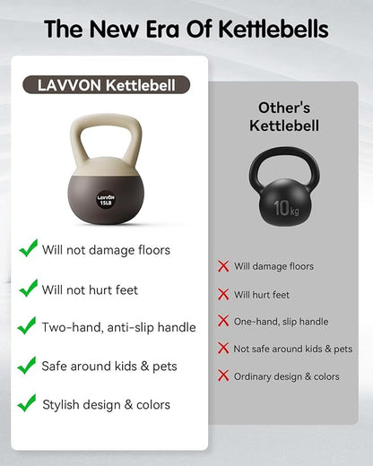 Soft Kettlebell - Cushioned Impact-Resistant Base and Anti-Slip, Kettle bell Anti-Slip Grip Weight