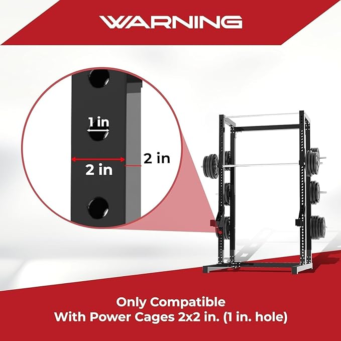 Yes4All Power Rack J-Hooks & Attachments ??Heavy Duty Barbell Holders Compatible with 2x2 & 3x3