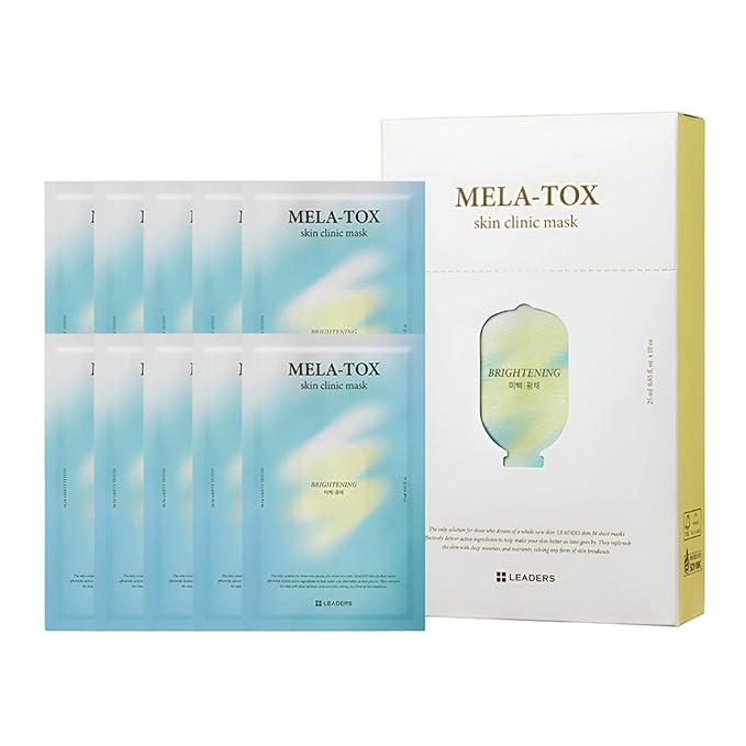 LEADERS Mela-Tox Skin Clinic Mask | Help Support and Refresh Skin Mask, Gentle & Non Irritating |