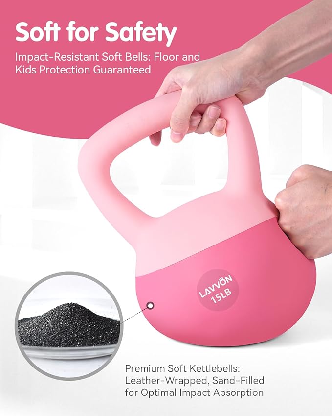Soft Kettlebell - Cushioned Impact-Resistant Base and Anti-Slip, Kettle bell Anti-Slip Grip Weight