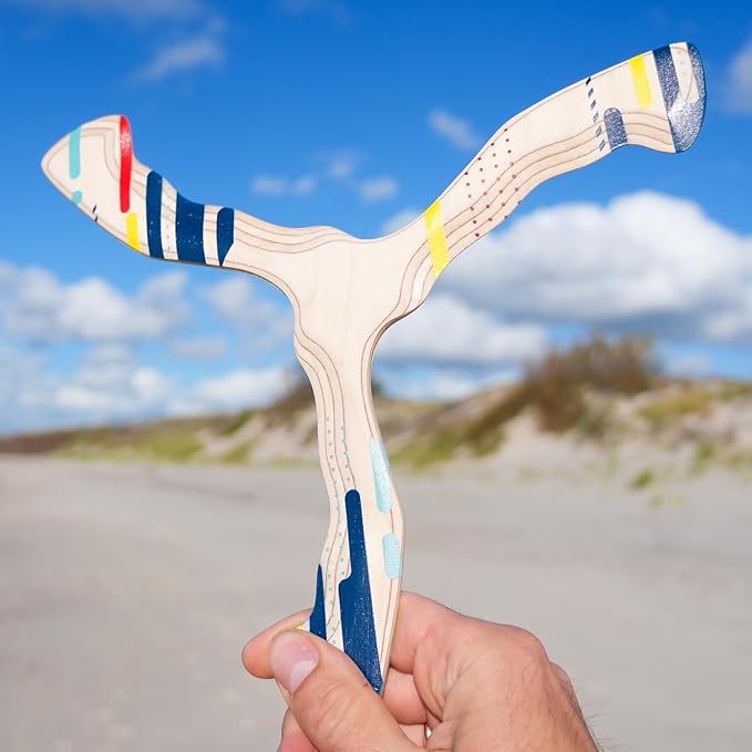 Wooden Boomerang Storm v2 | Handcrafted Returning Boomerang | Easy-to-Throw Design for Beginners |