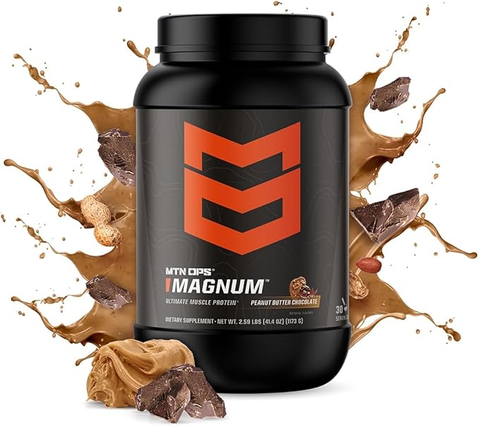 MTN OPS Magnum Peanut Butter Chocolate Protein Powder | 23g of Whey Isolate Protein & Milk Protein