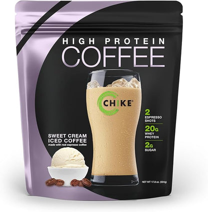 Chike Sweet Cream High Protein Iced Coffee, 20 G Protein, 2 Shots Espresso, 2 G Sugar, Keto