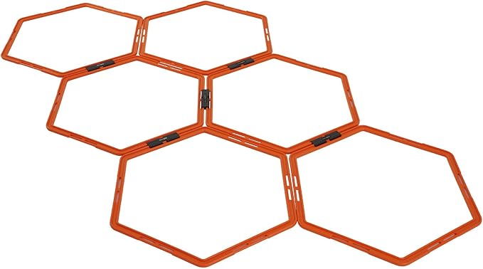 Yes4All Hex Agility Rings/Speed Rings with Carrying Bag – Hexagon Rings, Agility Hurdles for