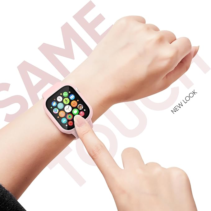 Compatible for Apple Watch Series 11 10 Band 46mm and Case with Screen Protector, Soft Silicone