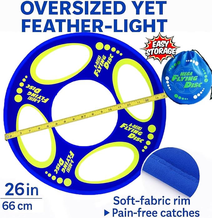 Giant Flying Disc Soft, Foldable & Floats in Air - Encourage Outdoor Play & Family Fun - Great for