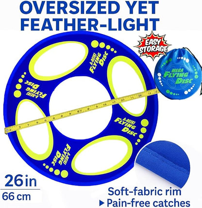 Giant Flying Disc Soft, Foldable & Floats in Air - Encourage Outdoor Play & Family Fun - Great for