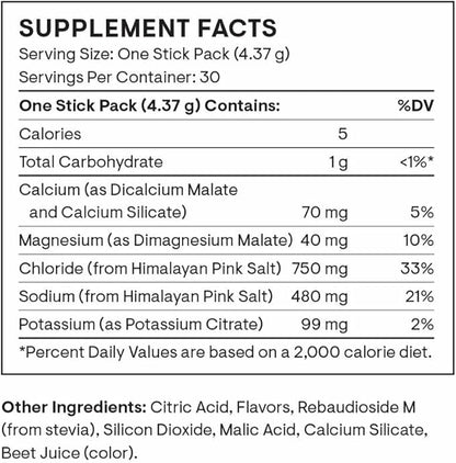 THORNE - Daily Electrolytes - Zero Sugar & Low-Calorie Electrolyte Drink Mix - Naturally Flavored &