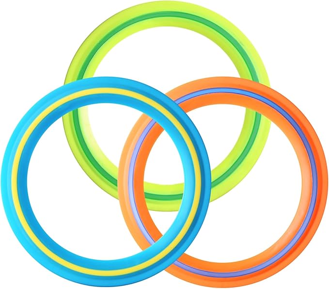 Flying Disc for Kids Adults 11 inch Flying Ring, 3 Pack Beach Backyard Sports Play Soft Discs，Best