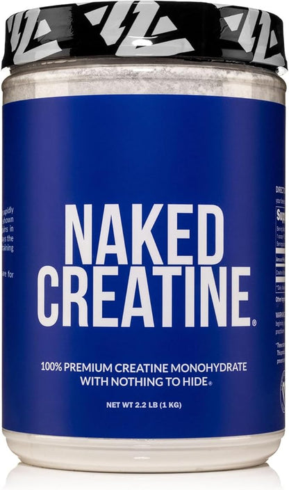 NAKED Pure Micronized Creatine Monohydrate – 200 Servings, 1,000g Bulk – Vegan, Non-GMO, Gluten &