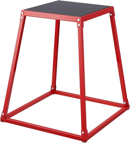 VEVOR Plyometric Jump Box, 18 Inch Plyo Box, Steel Plyometric Platform and Jumping Agility Box