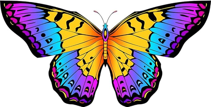 HONBO Butterfly Kites for Kids & Adults,55" x 28" Large Beginner Kite for Kids Ages 4-8,Easy to Fly