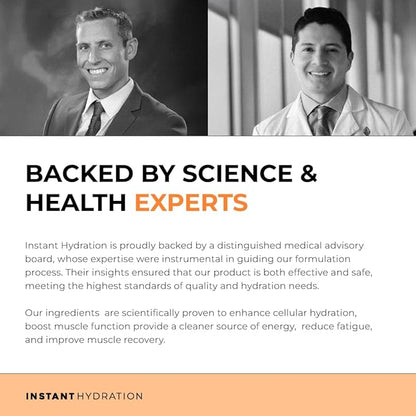 Instant Hydration Electrolytes Powder Packets - Citrus Orange Drink Mix - Zero Sugar - Keto, Vegan