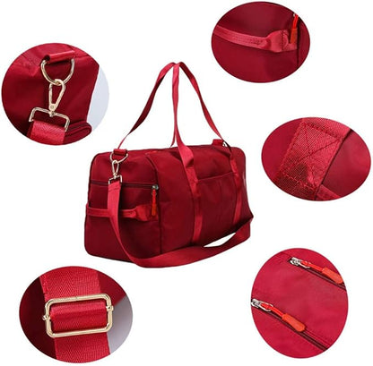 KARRESLY Sports Gym Bag for Women or Men Travel Duffel Bag with Wet Pocket and Shoes Compartment