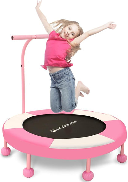 SkyBound 36 Inch Indoor Trampoline for Kids - Kids Trampoline Indoor with Handle - Toddler