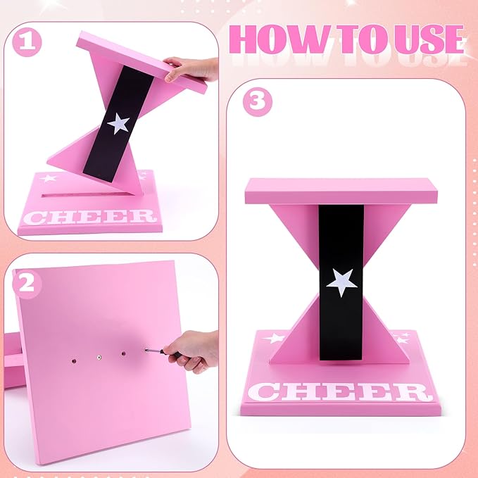 Chunful Cheerleading Balance Trainer 12.2 x 13.19 Inch Wood Wooden Cheer Stunt Training Stand