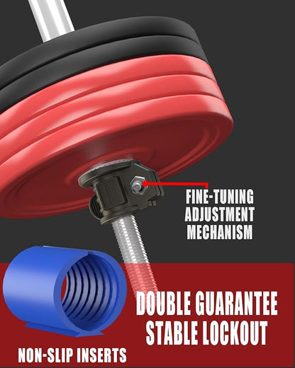 Barbell Clips 1 Inch Quick Release Weight Clamps 0.9-1.18inch Multi-Size Adjustable Olympic Clamps