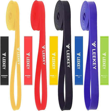 LEEKEY Resistance Bands Set for Pull-Up Assistance & Full-Body Training, Multi-Level Exercise Bands