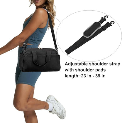 14 inch Small Gym Bag for Women & Men, Mini Duffel Bag for Travel Sports Lightweight Carry On Bag