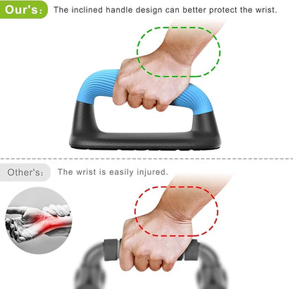 Kipika Push Up Bars, Pushup Stands, Anti-Slip Soft Plastic Push Up Handles, Bottom Anti-Slip Pad