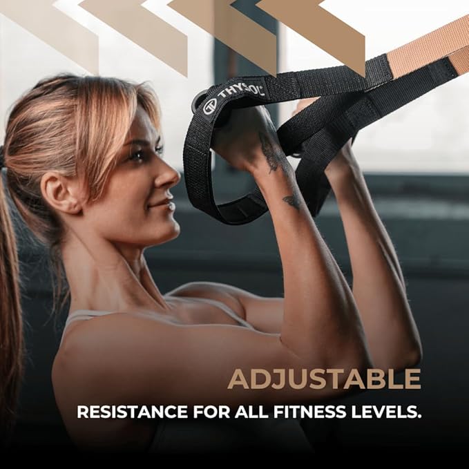 THYSOL® Resistance Trainer Pro Xtreme Straps Army | Sling Trainer Set with Adjustable Door Anchor |