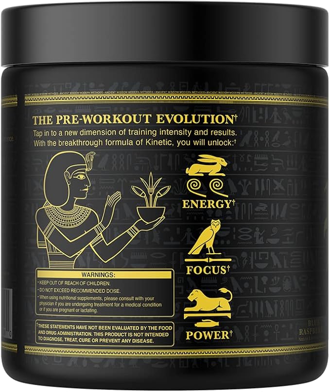 Ambrosia Kinetic Organic Preworkout, Mushroom Enhanced Natural Pre Workout Supplement, Nootropic
