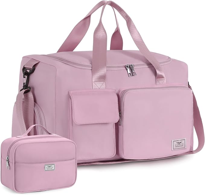FIORETTO Women's Gym Duffle Bag with Shoes Compartment, 37L Capacity, Ideal for Travel, Gym